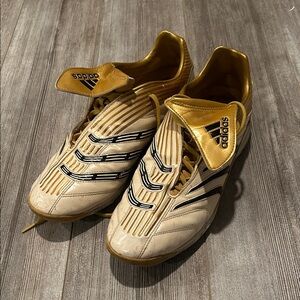 Adidas Men's Gold and Beige Athletic Shoes